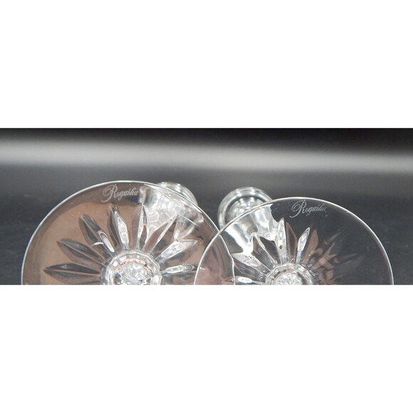 Rogaska Richmond Pattern Crystal Taper Candle Holder Pair Handmade Yugoslavia - Picture 7 of 10